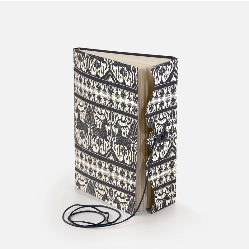 Notebook with lined pages - woodblock