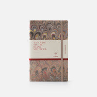 Taccuino pagine bianche con elastico<br>Copertina morbida - Collezione cottonpaper Pavoni