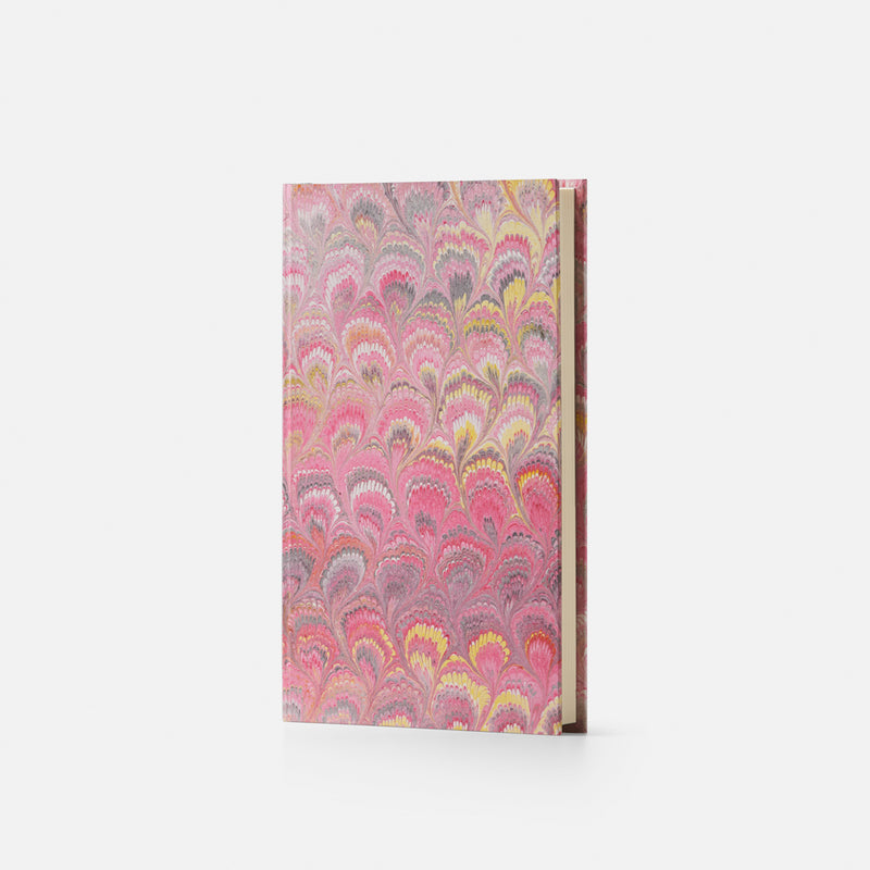 Notebook with hard cover and lined pages - Peacock drawing