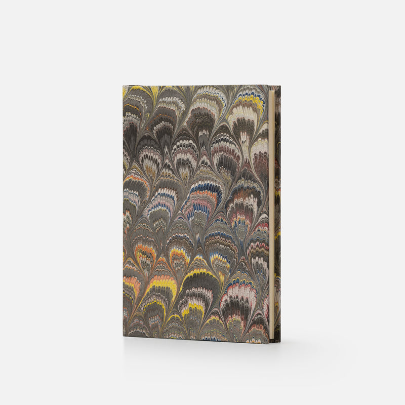 Notebook with hard cover and lined pages - Peacock design