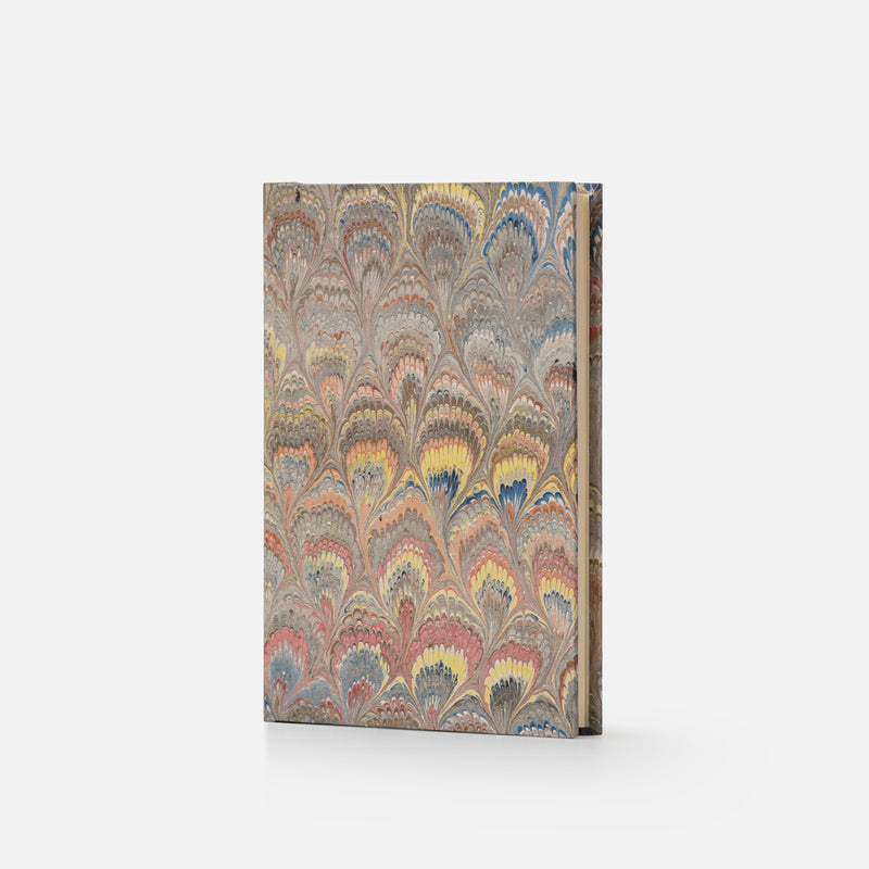Notebook with hard cover and lined pages - Peacock drawing