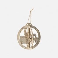 Double Christmas bauble Florence - Marble