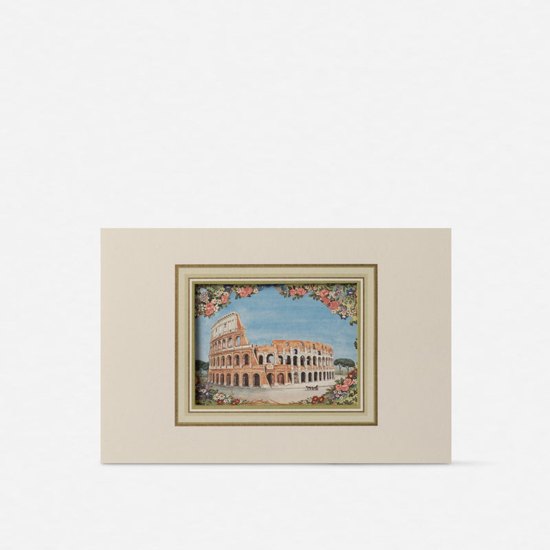 Biglietto doppio Partecipazione con busta<br>"Veduta Colosseo"