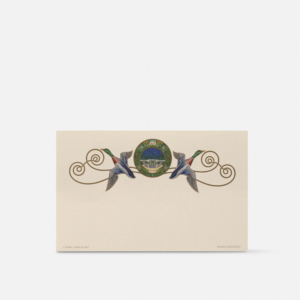 Single card/Invitation - Mallards with garden